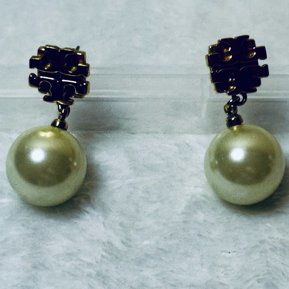 Tory Burch Faux Pearl Drop Earrings